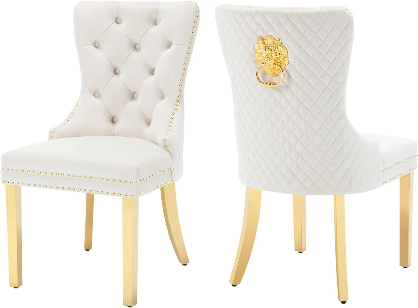 Tufted Velvet Dining Room Chairs Set of 2