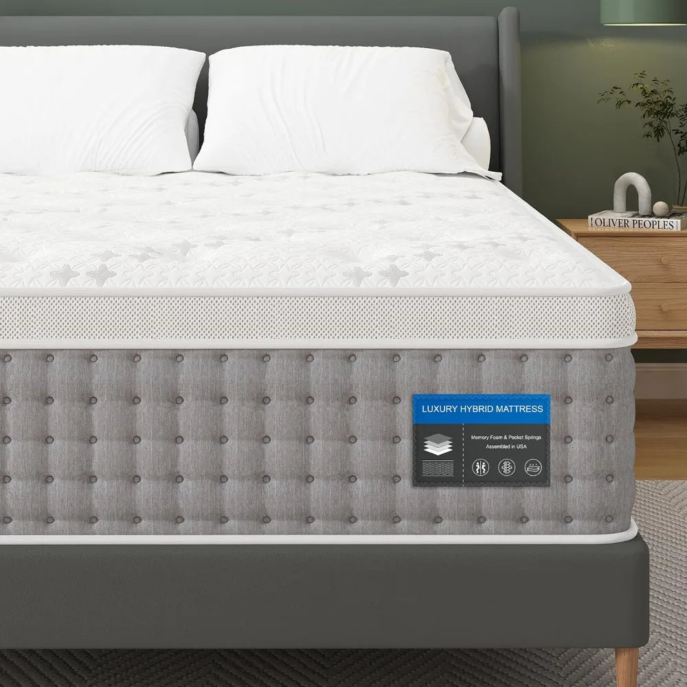 Gel Memory Foam 14" King Size Mattress