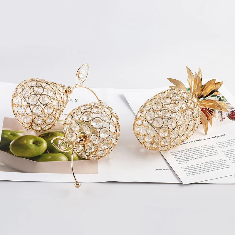 Creative Crystal Apple Pineapple & Pear Home Decor