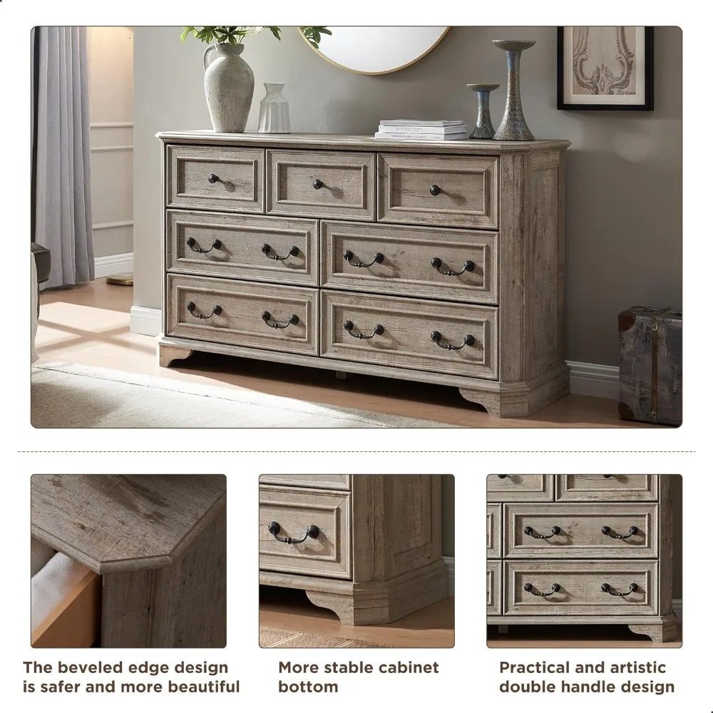 Farmhouse 7 Drawer Dresser