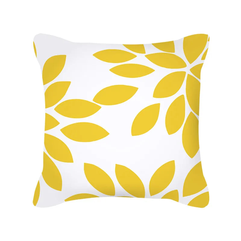 Yellow Geo Throw Pillow Cases