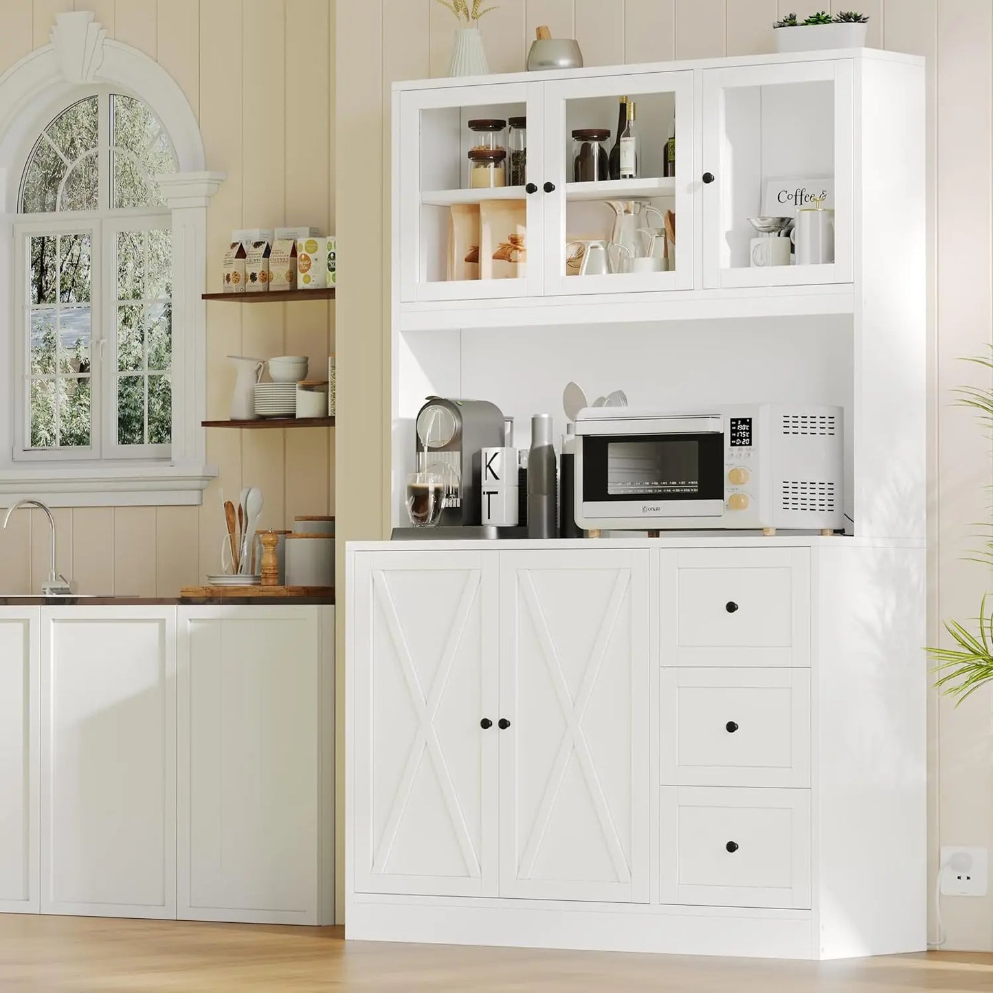 Farmhouse Style Kitchen Hutch