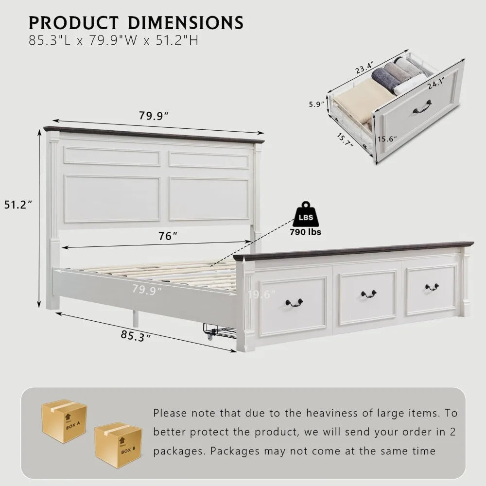 King Size Platform Bed Frame