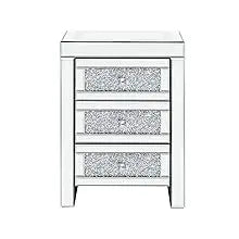 LED Crystal Mirrored Nightstand