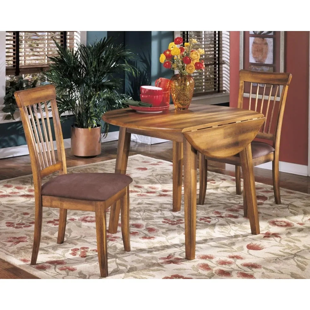 Rustic Walnut Dining Chairs with Cushions - 2pk