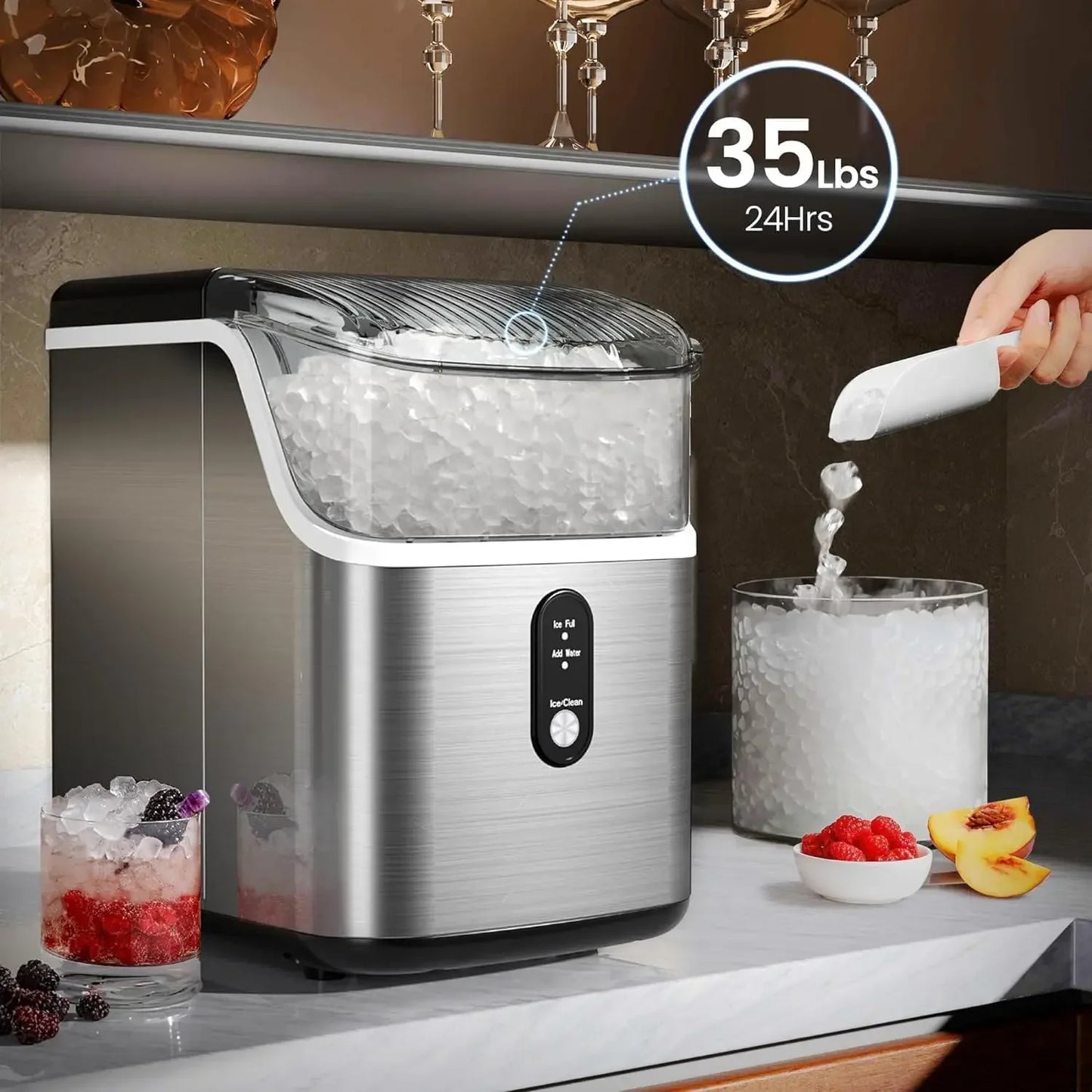 Self-Cleaning Counter Top Ice Maker