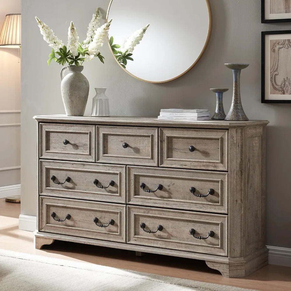 Farmhouse 7 Drawer Dresser