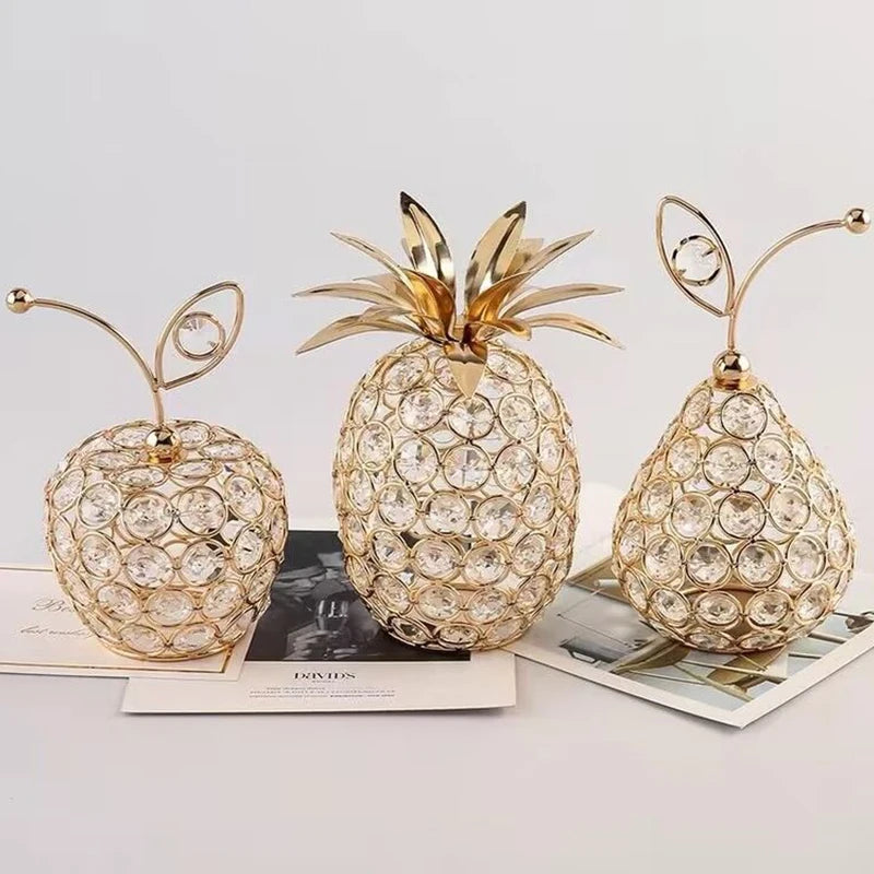 Creative Crystal Apple Pineapple & Pear Home Decoration