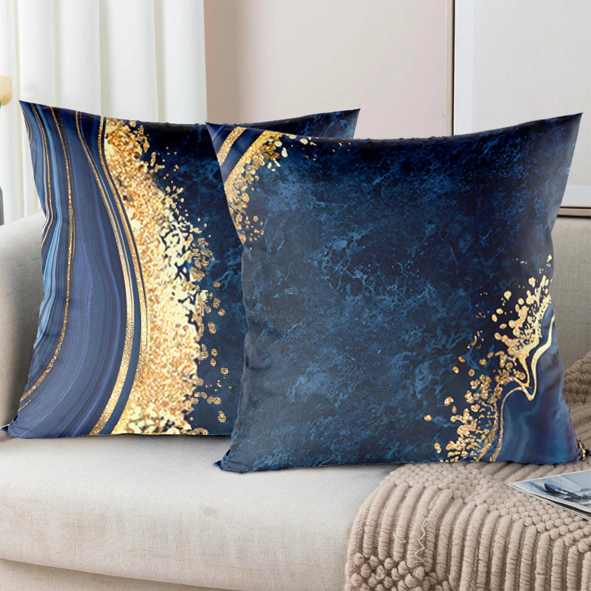 Marble Accent Pillow Cover