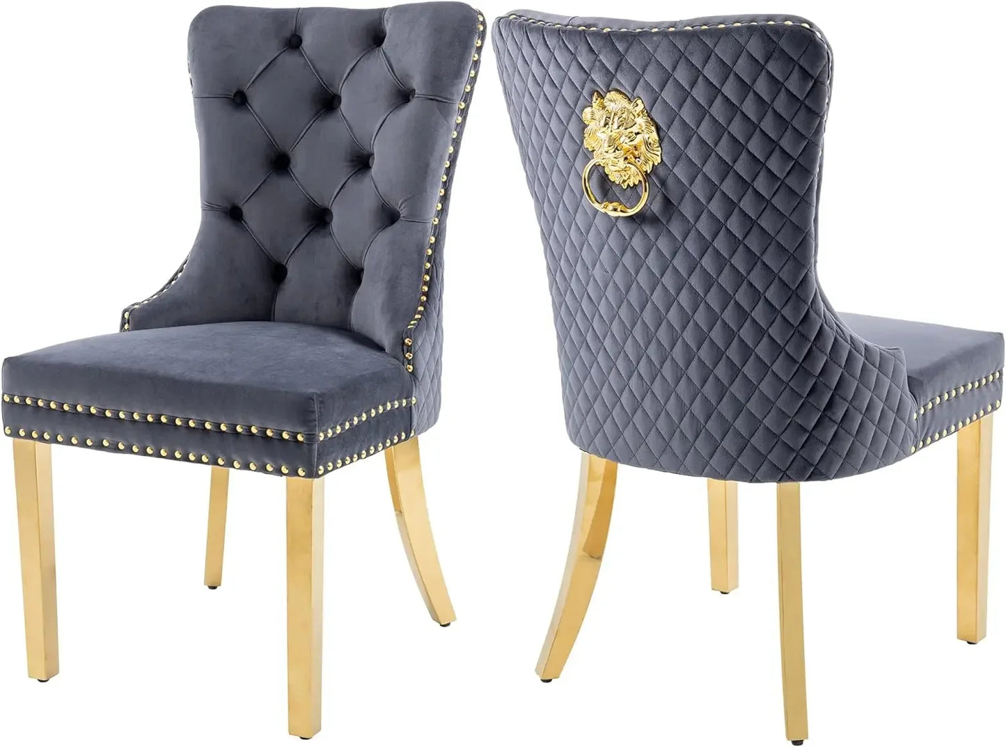 Tufted Velvet Dining Room Chairs Set of 2