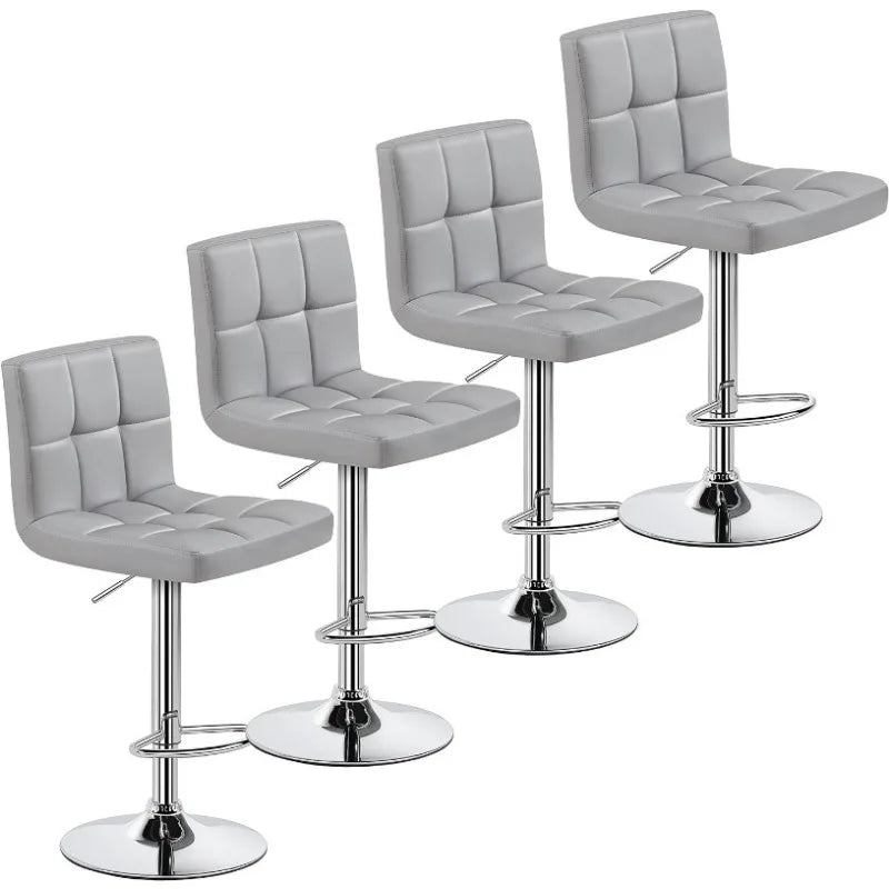 PU Leather Bar Stools Set of 4