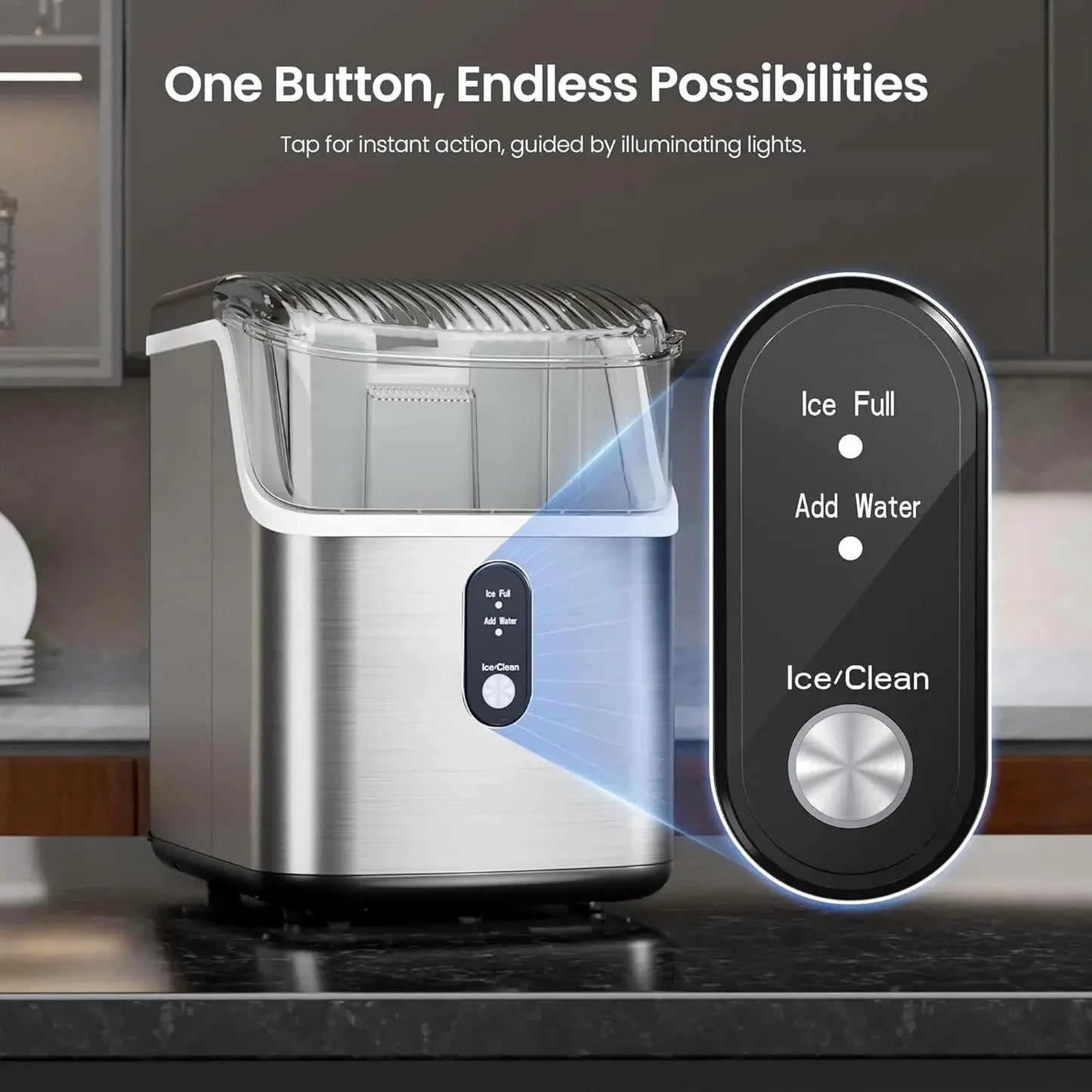 Self-Cleaning Counter Top Ice Maker