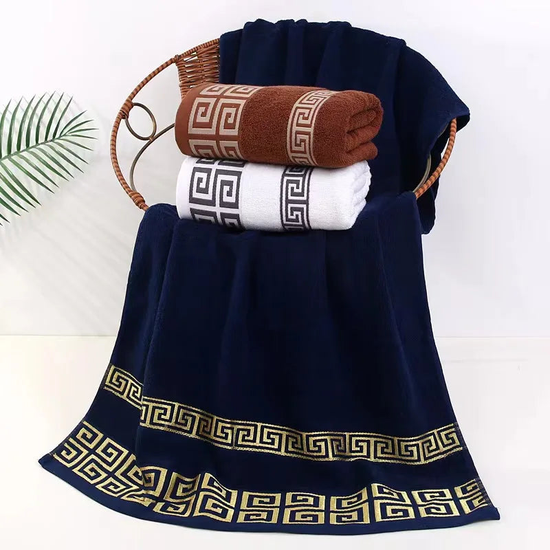 Geometric Embroidered Towel Set