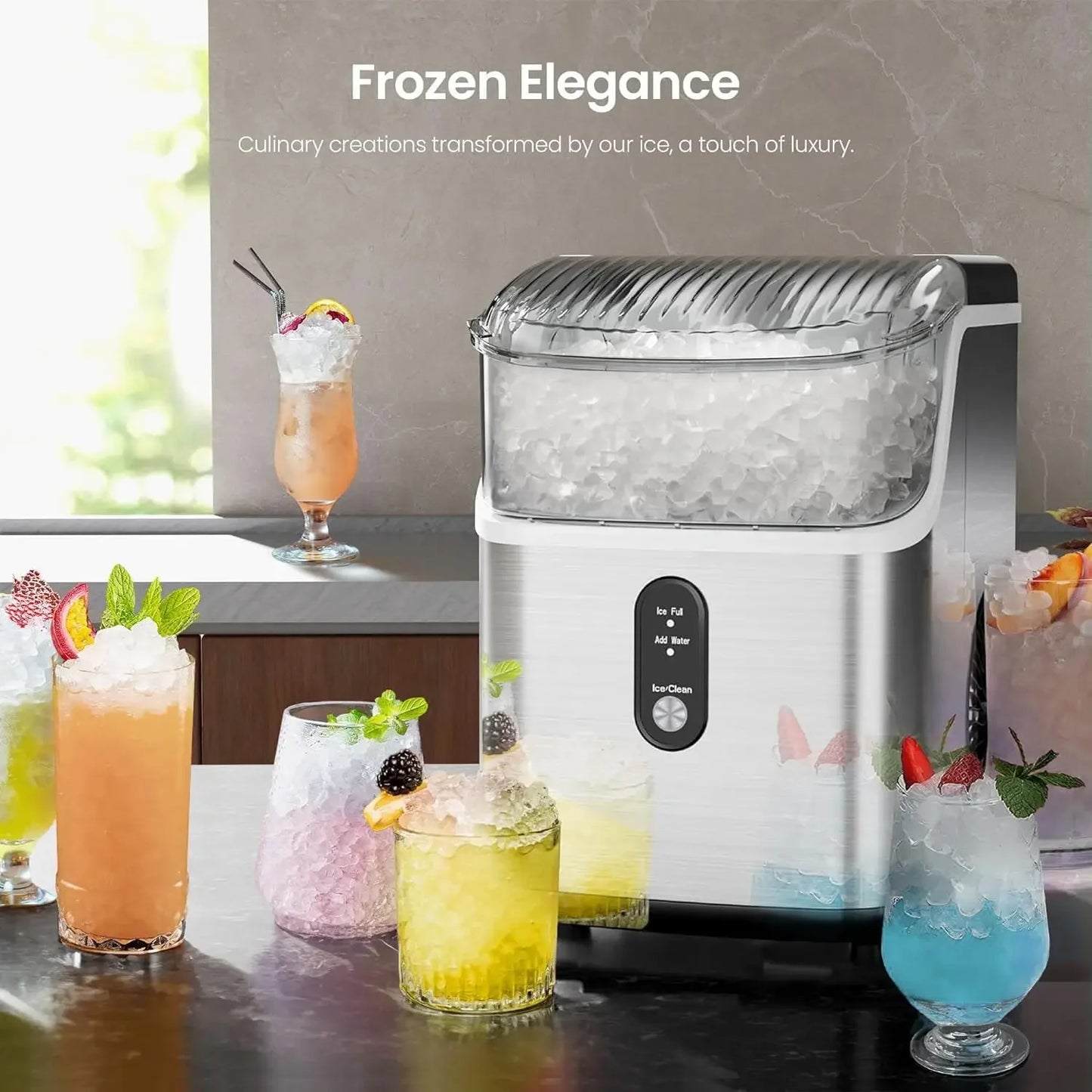 Self-Cleaning Counter Top Ice Maker