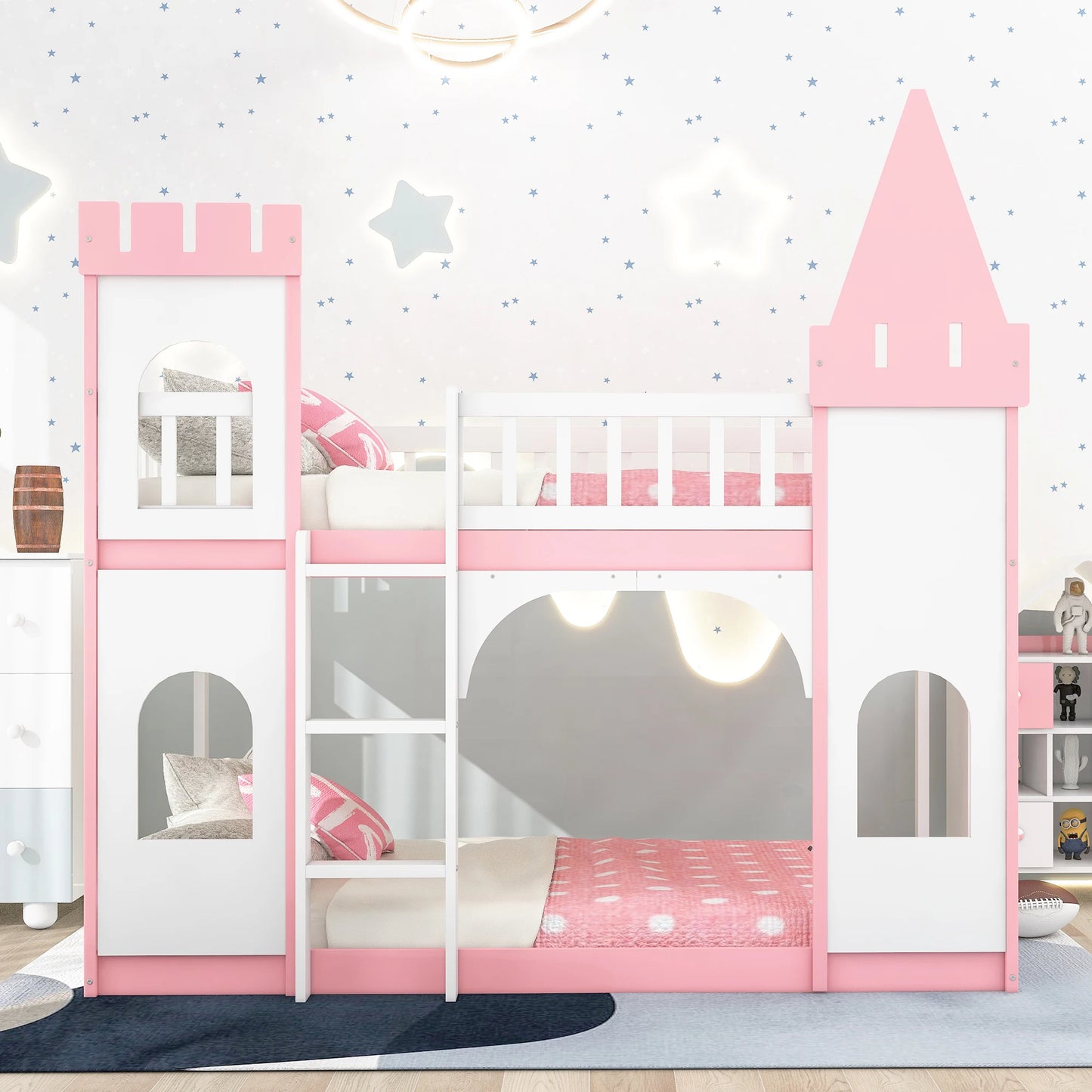 Pink Castle Bunk Bed