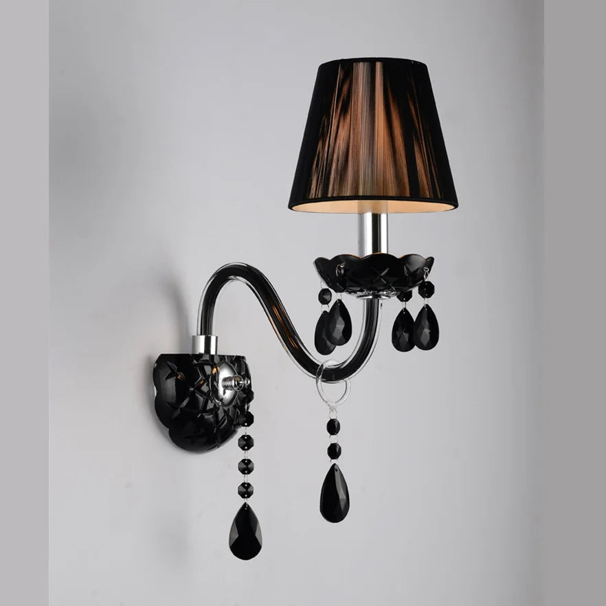 Modern Black Crystal Chandelier