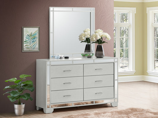 Silver Champagne Madison 6 Drawer Dresser