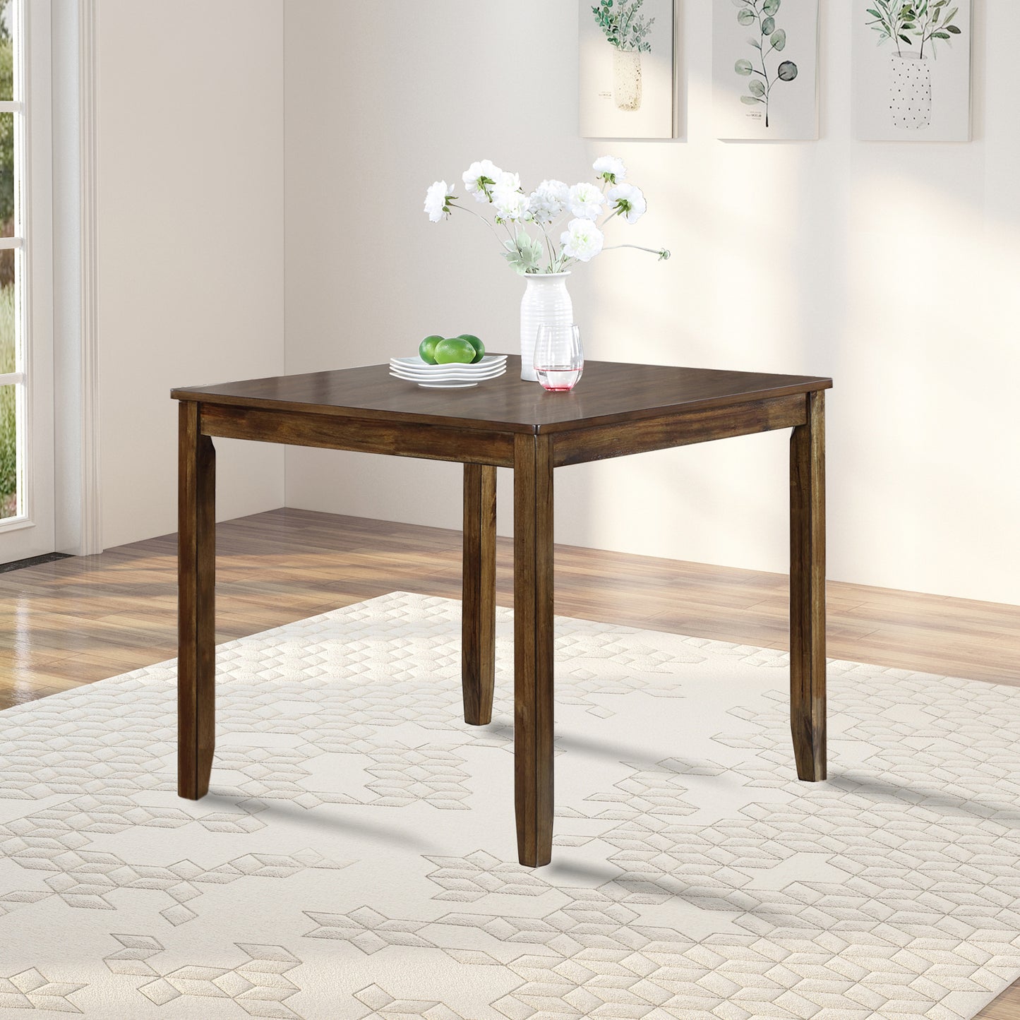 Square Walnut Dining Table