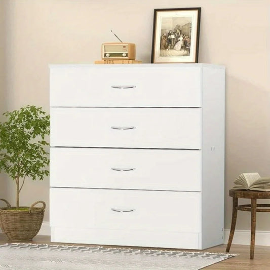 White 4-Drawer Dresser with USB