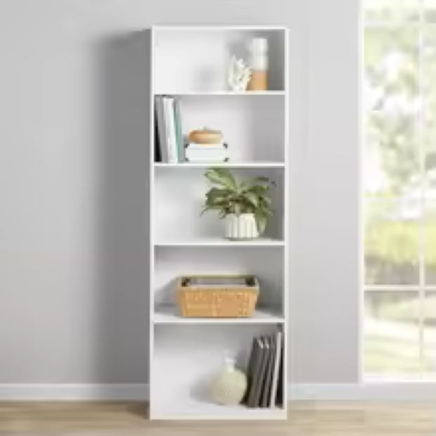 5-Shelf Bookcase with Adjustable Shelves