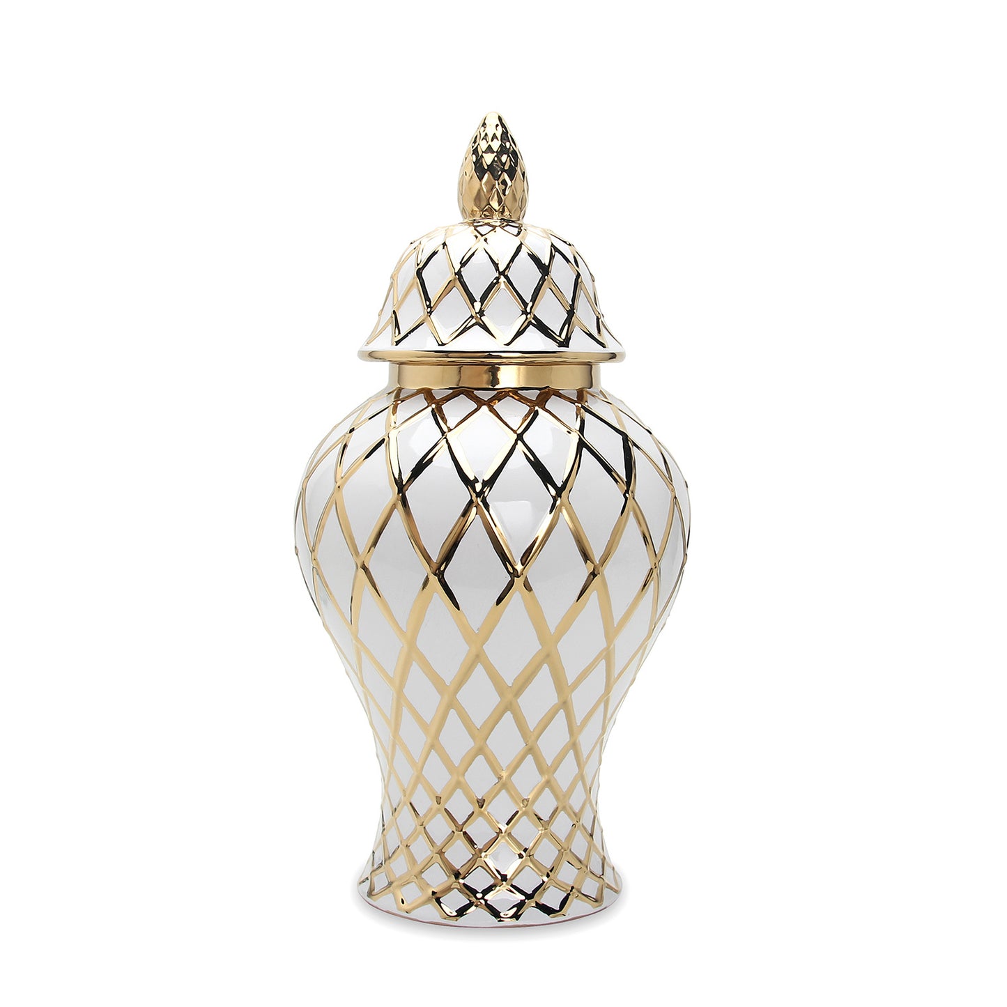 White and Gold Ginger Jar