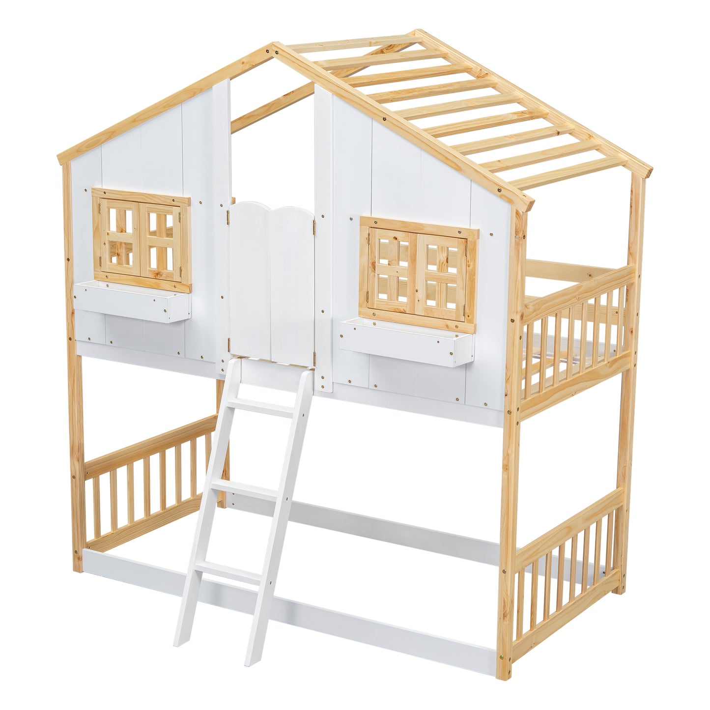 Twin over Twin  Townhouse Bunk Bed