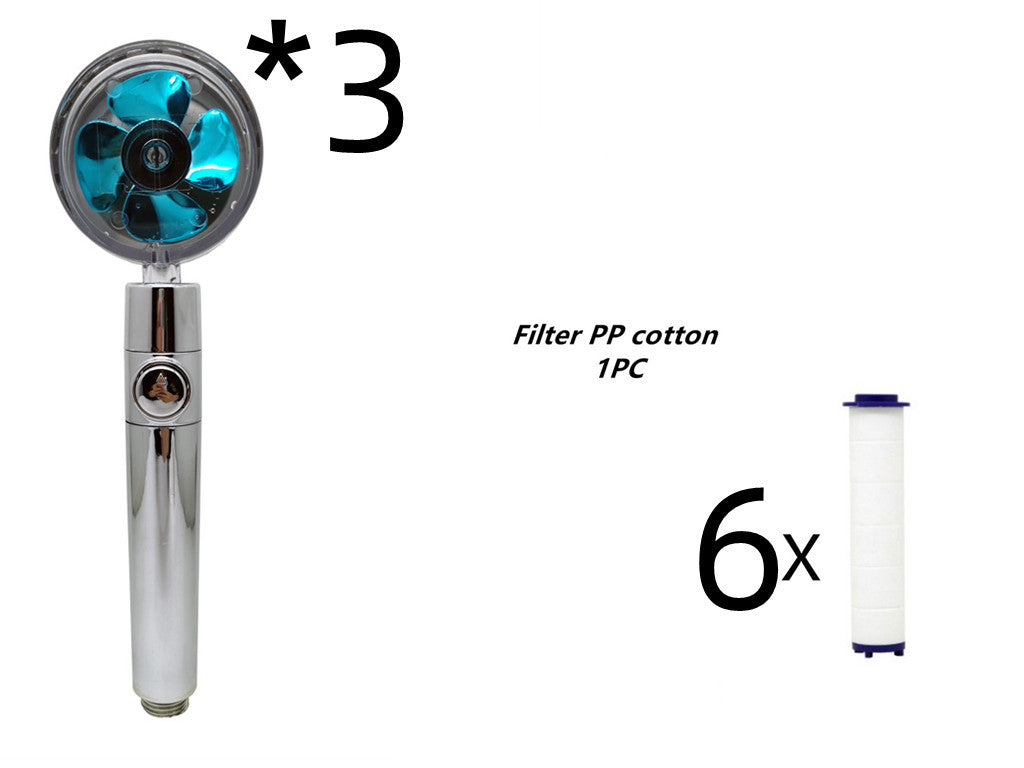 Turbocharged High Pressure Propeller Shower Head