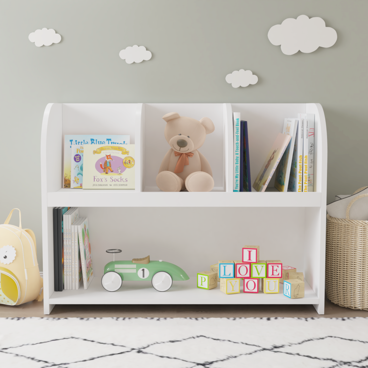 White Kids Bookcase