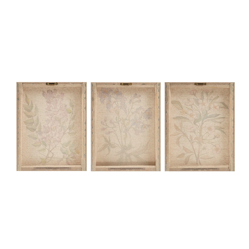 Illustrated Floral 3-piece Canvas Set