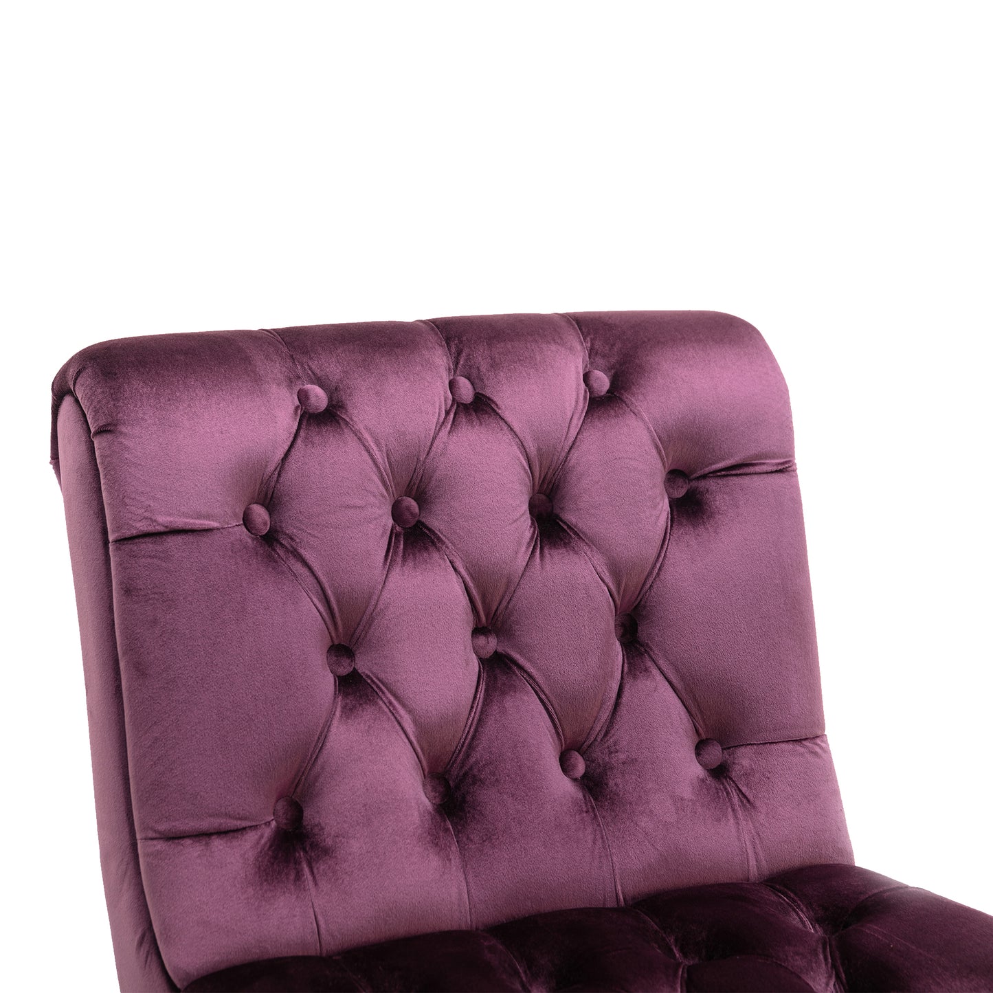 Modern Purple Tufted Velvet Chaise