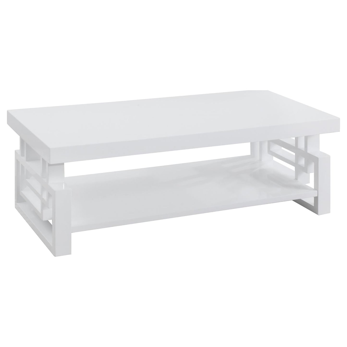 High Gloss White Rectangular Coffee Table