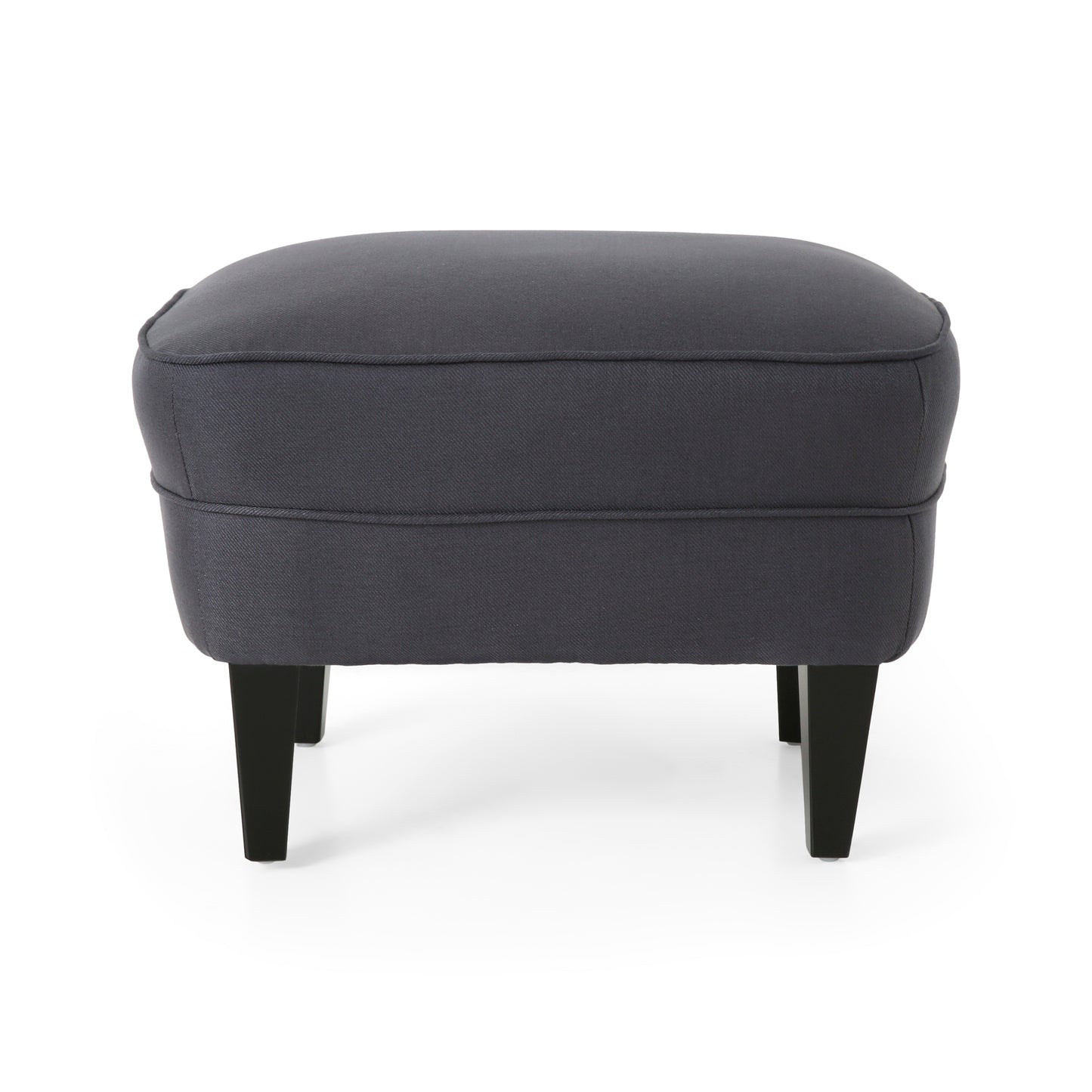 Grey Button Tufted CLUB CHAIR+OTTOMAN