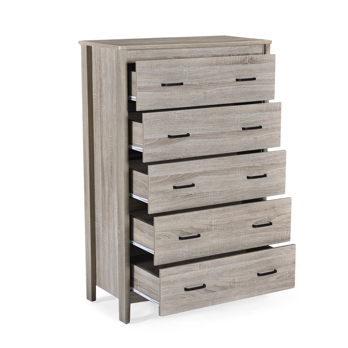 Natural Grey Tall 5 Drawer Chest