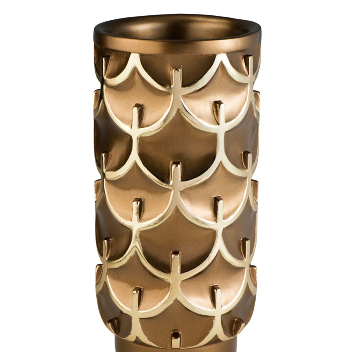 Tall Gold Polyresin Decorative Vase