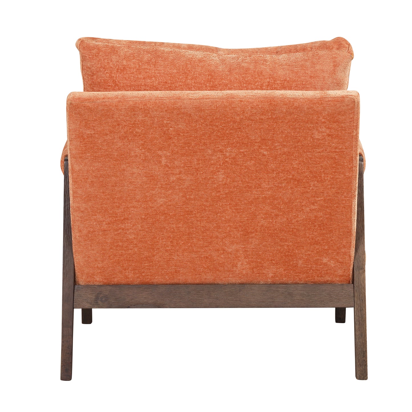 Orange Cream Velvet Accent Arm Chair