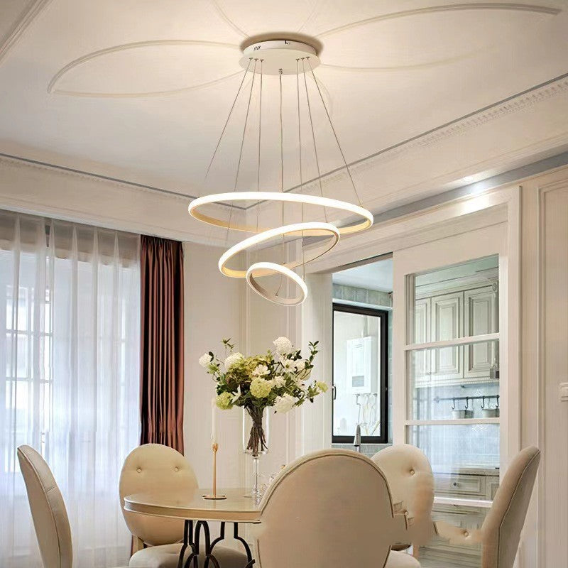 Modern Gold Abstract Swirling Chandelier