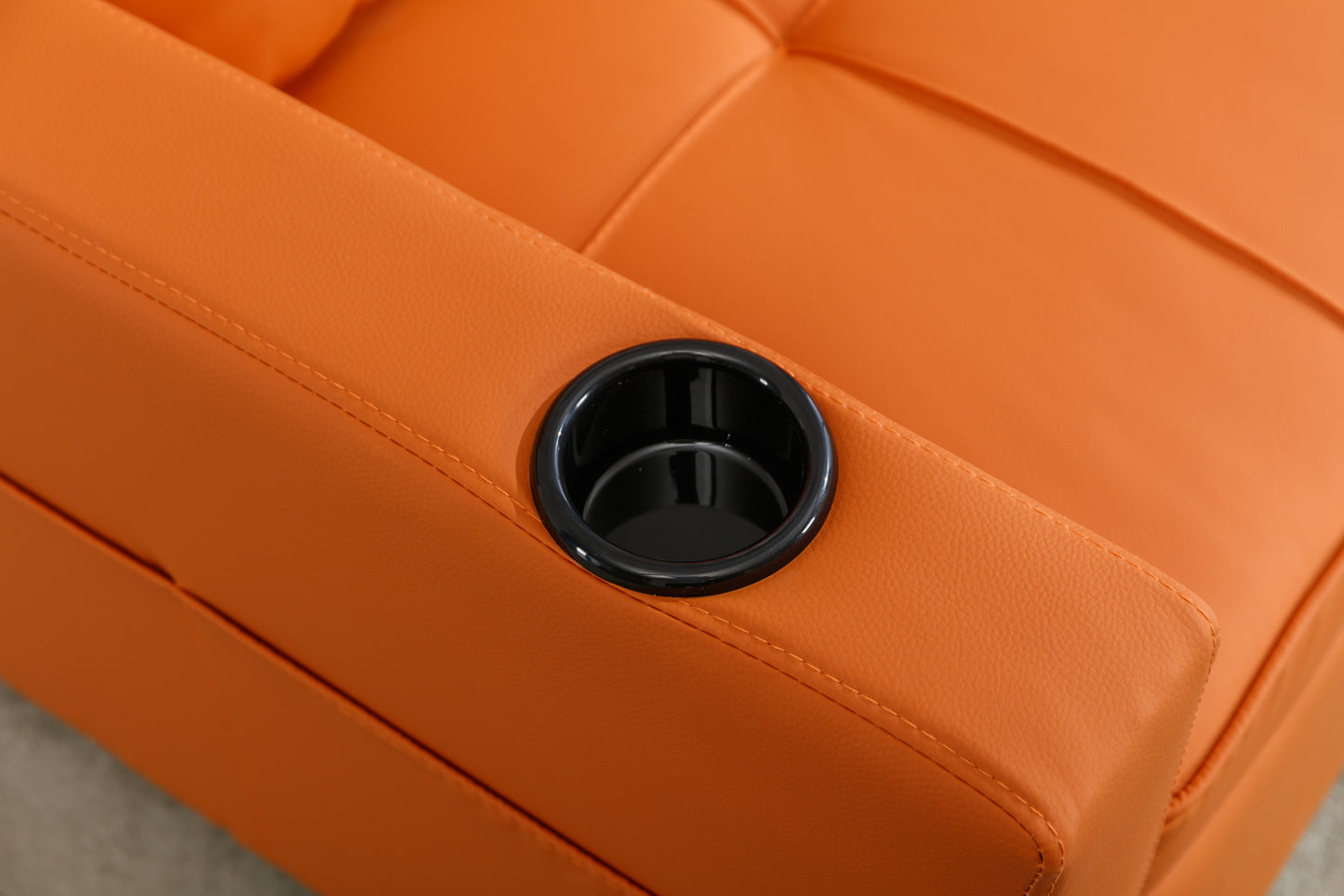 Orange Leather 3-in-1 Convertible Chair