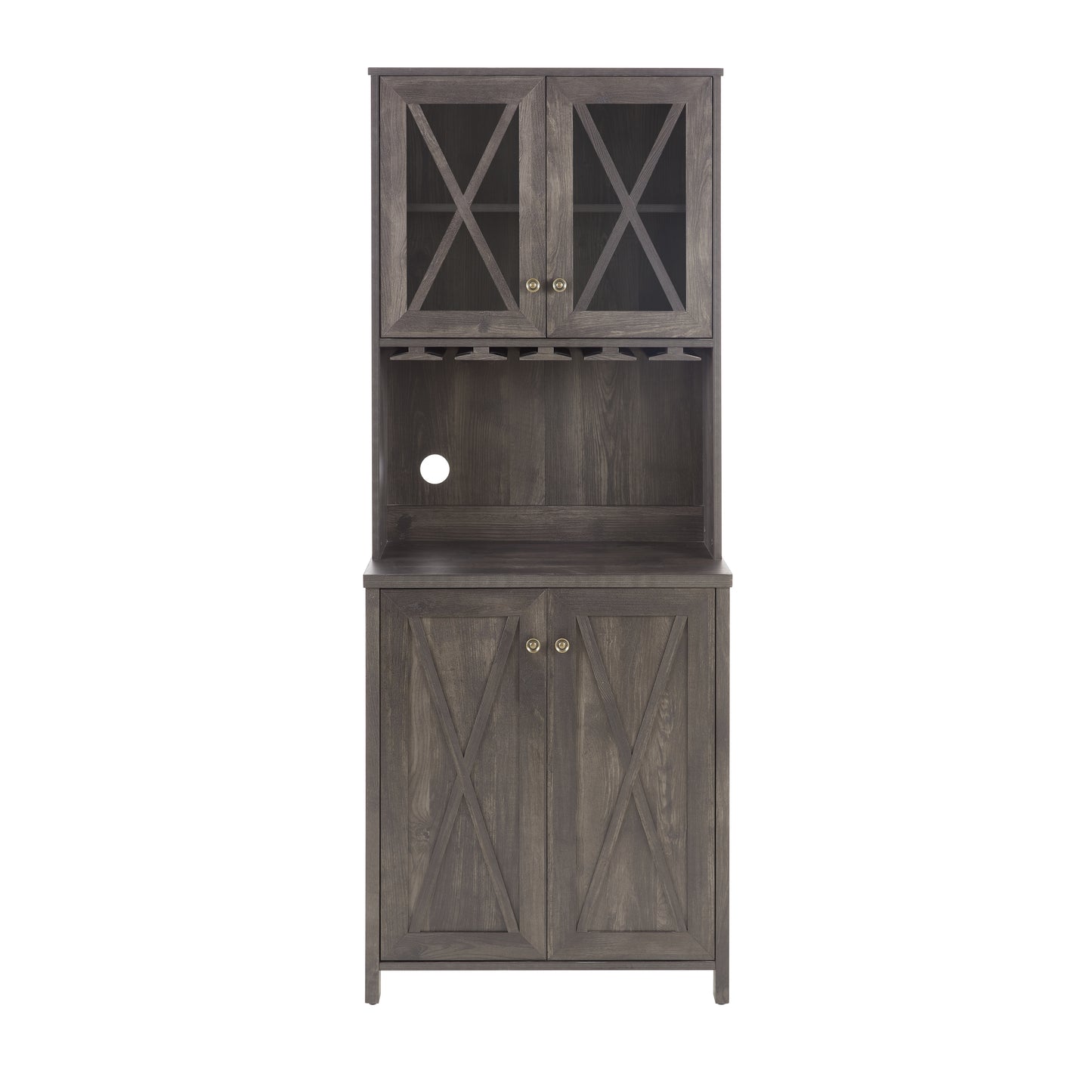 Grey Farmhouse Wine Cabinet