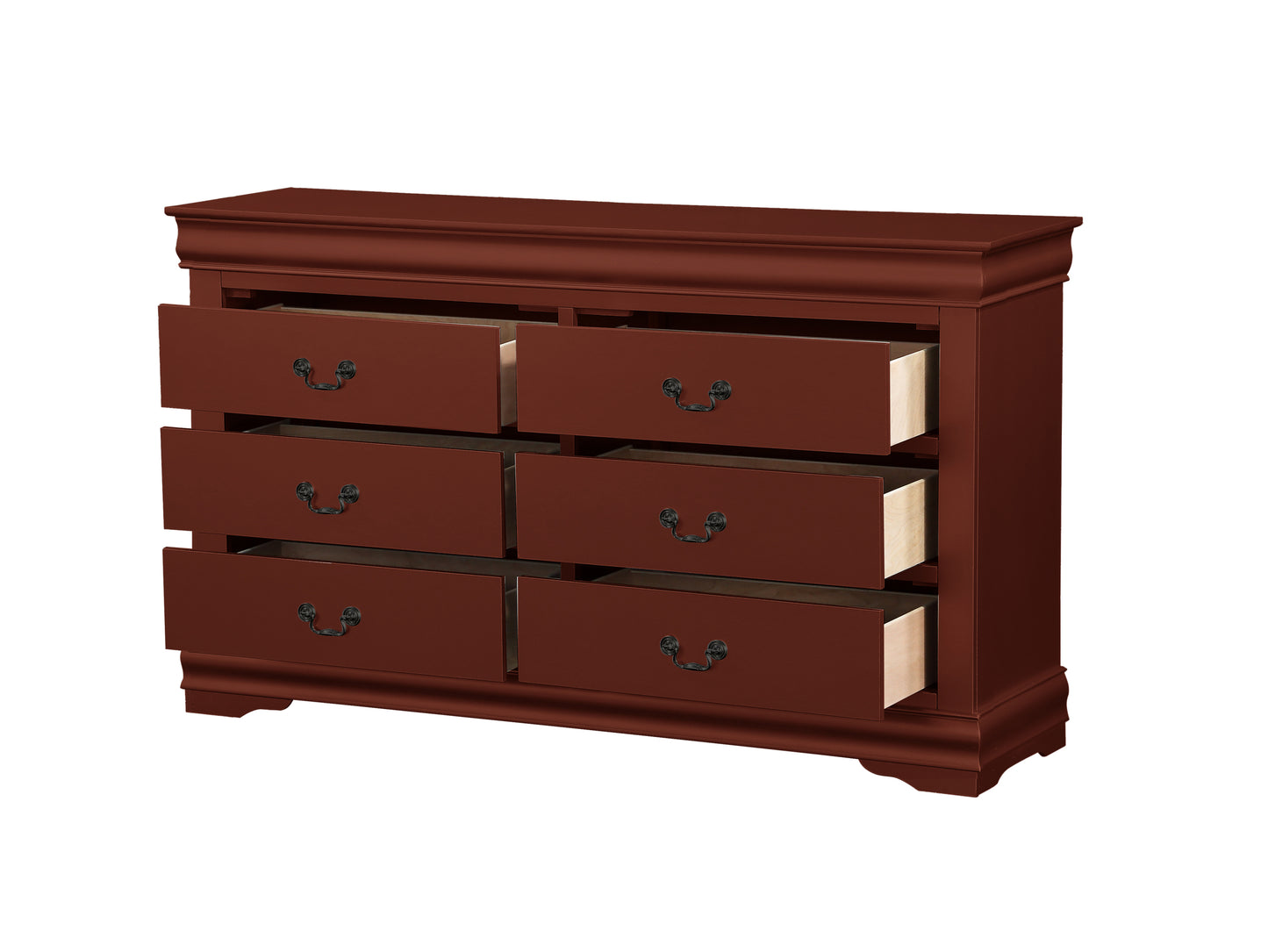 Louis Philippe 6 Drawer Cherry Dresser