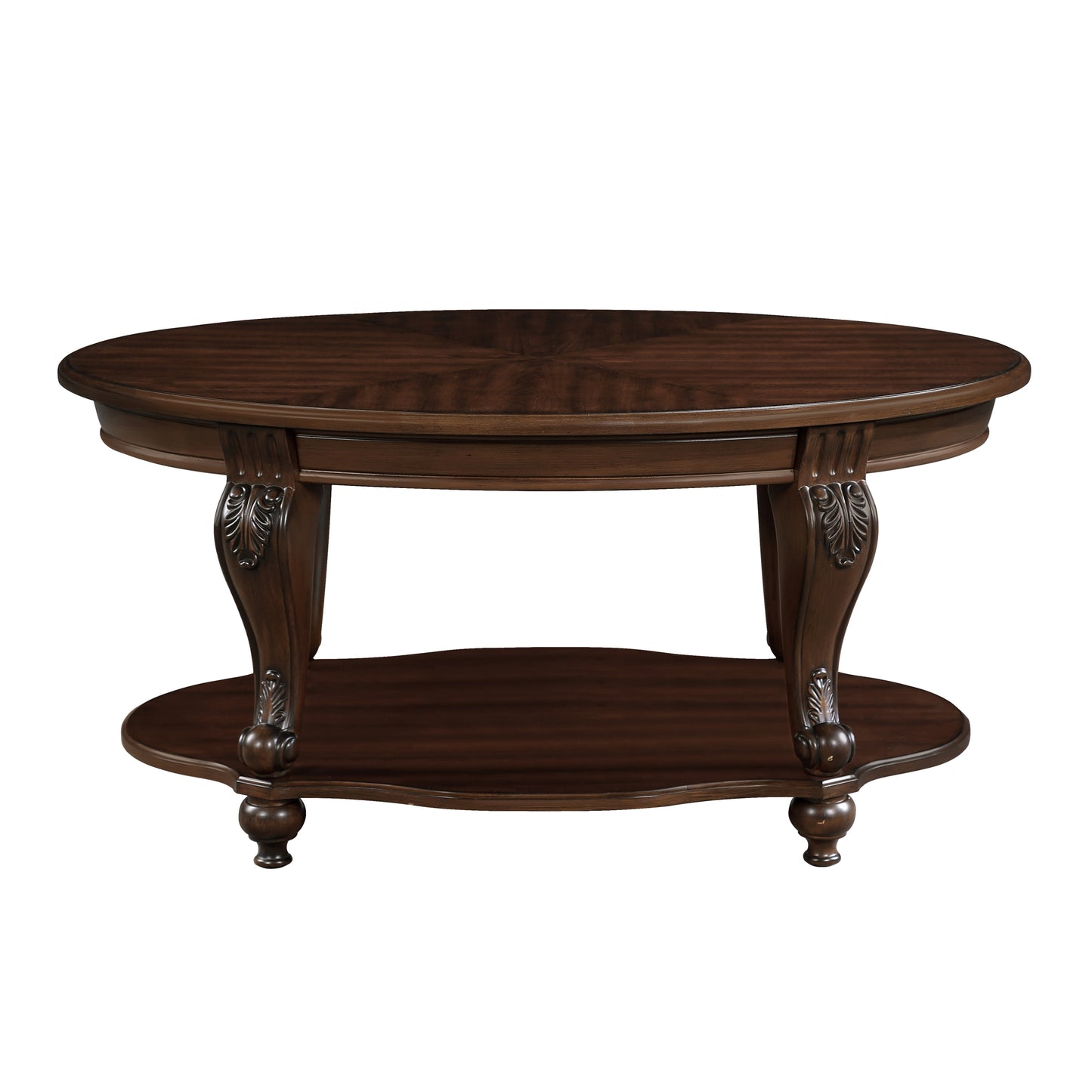 Cherry 3 pc. Oval Coffee Table Set