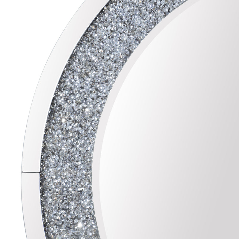 Round Crushed Diamond Wall Mirror