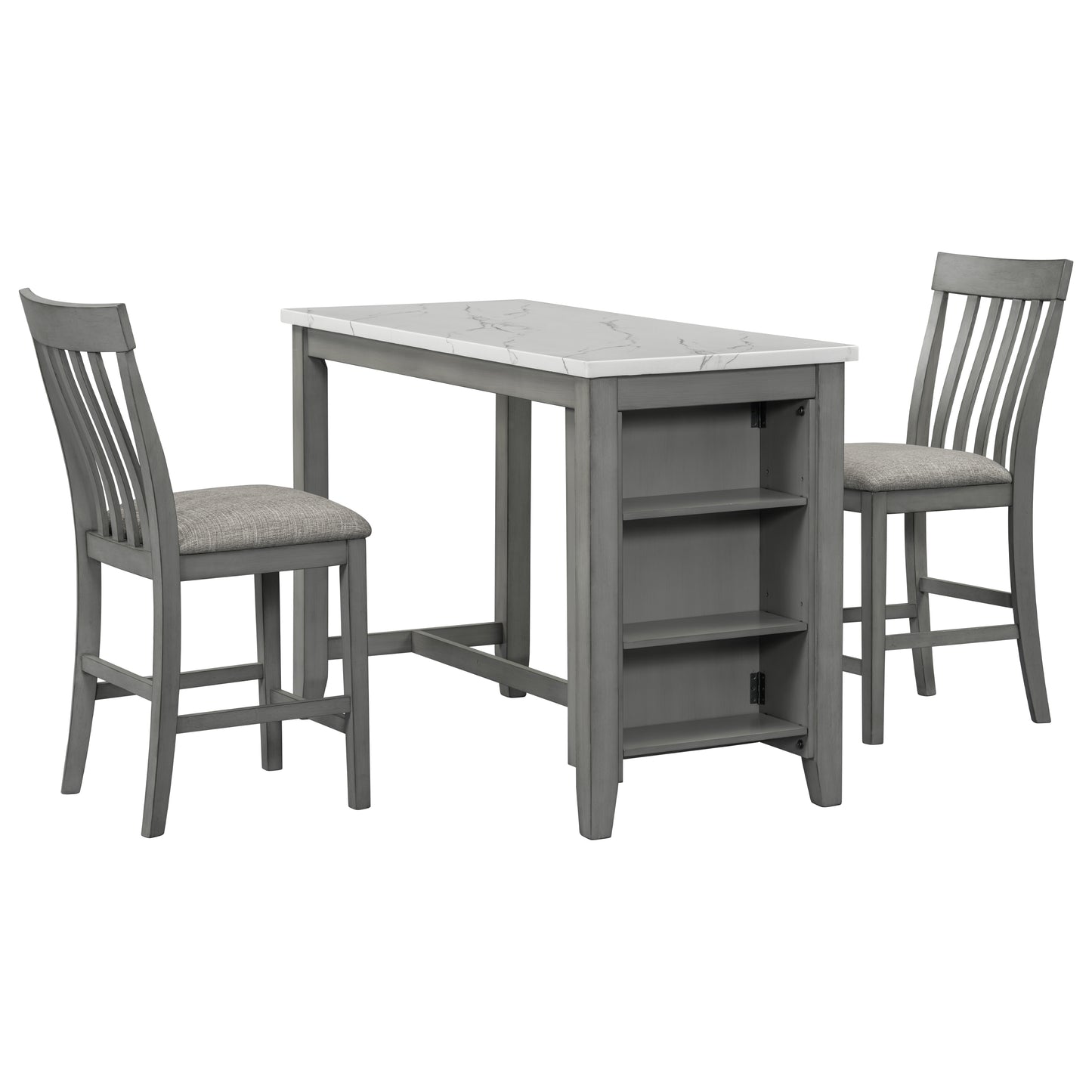 Grey 3-piece Counter Height Dining Set