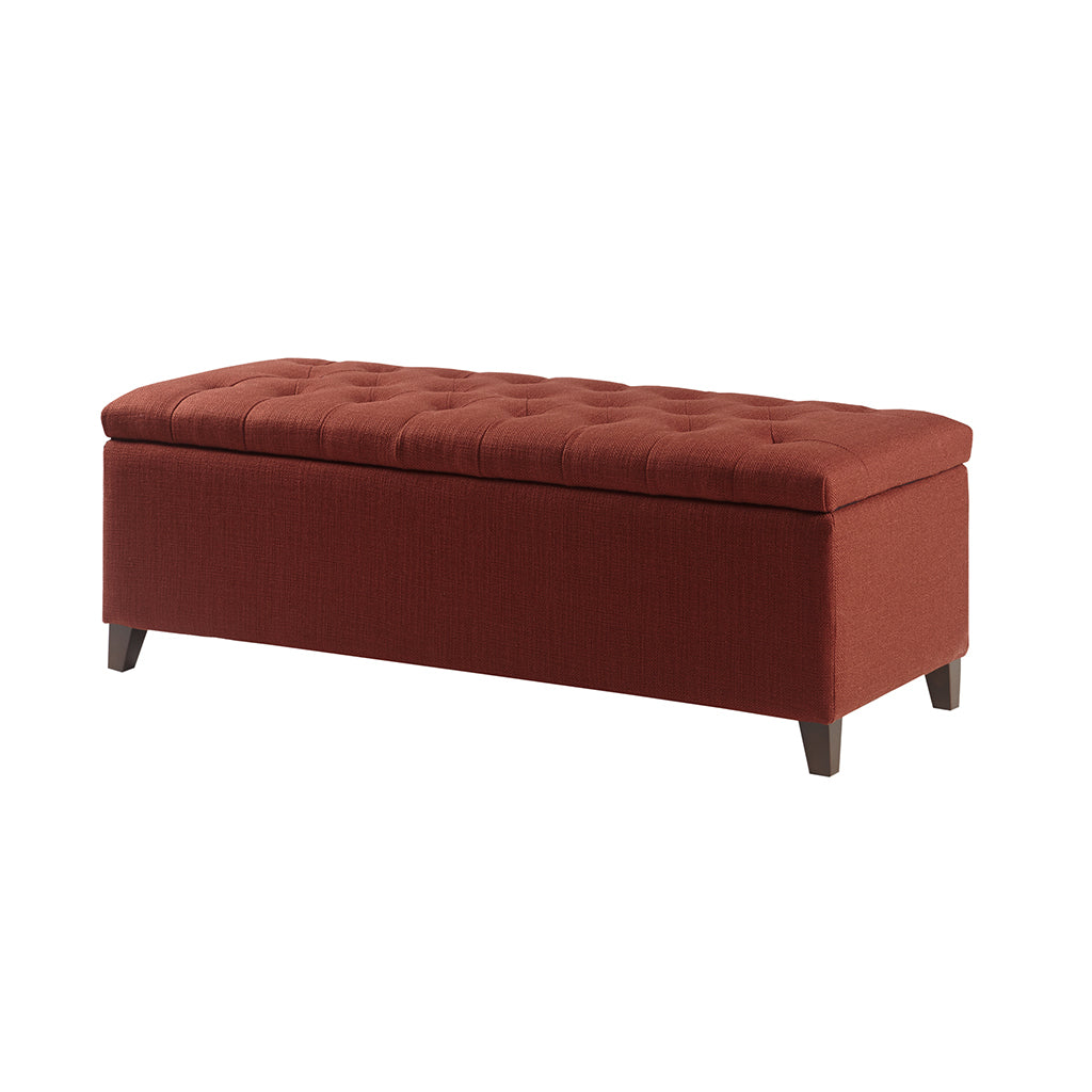 Rust Tufted Top Soft Close Storage Bench