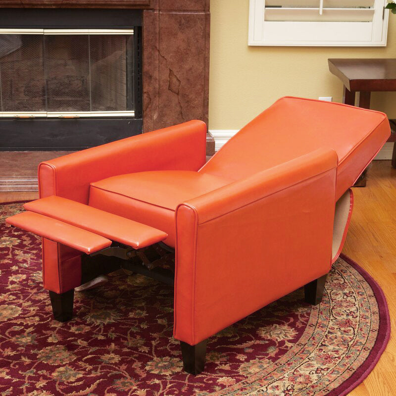 Recliner Push Back Chair for Elegant Home Décor Orange