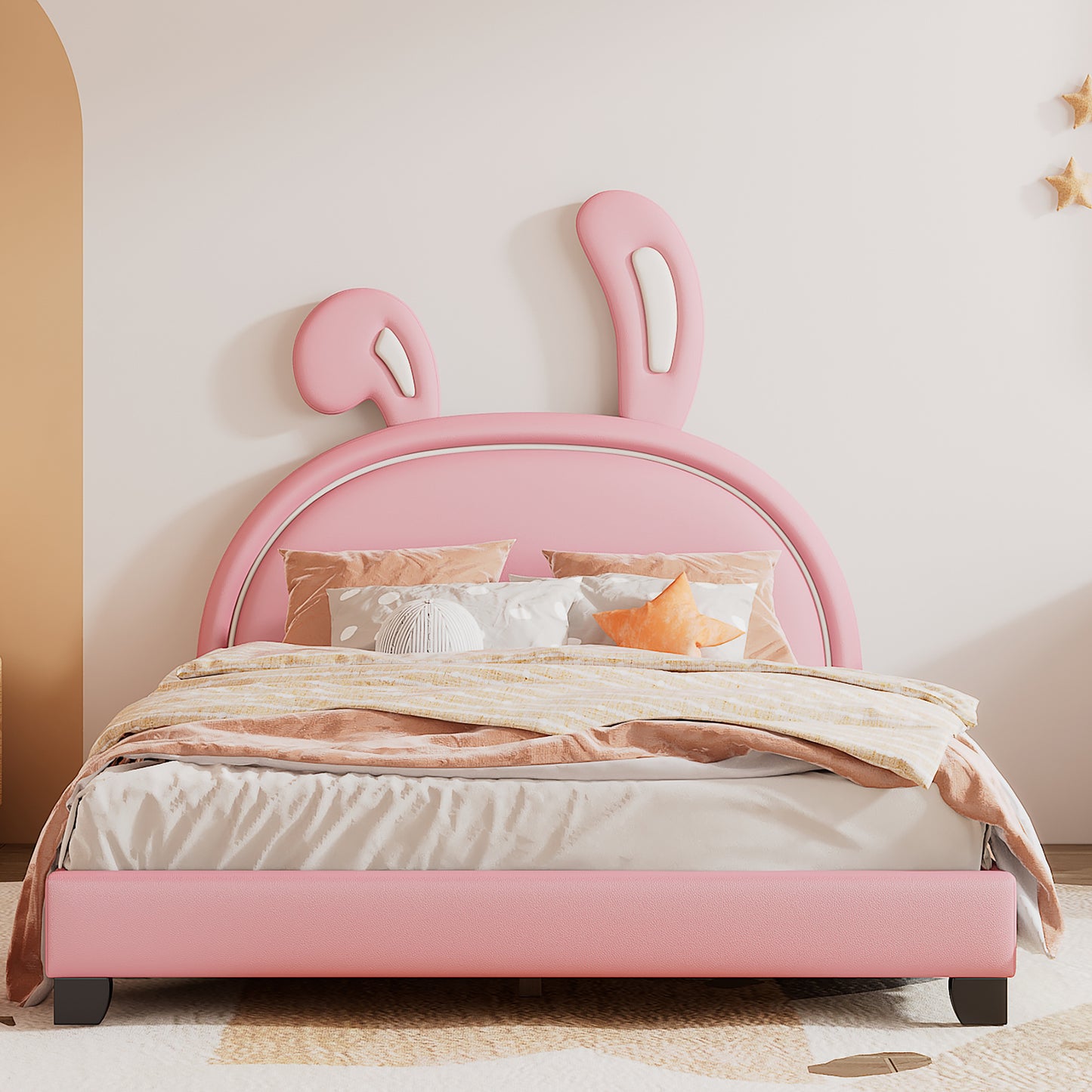 Pink Rabbit Full Size Platform Bed