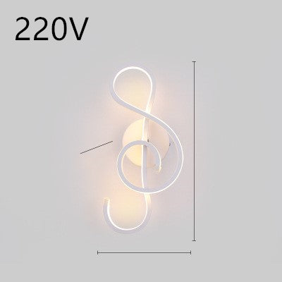 LED wall lamp nordic minimalist bedroom bedside lamp.