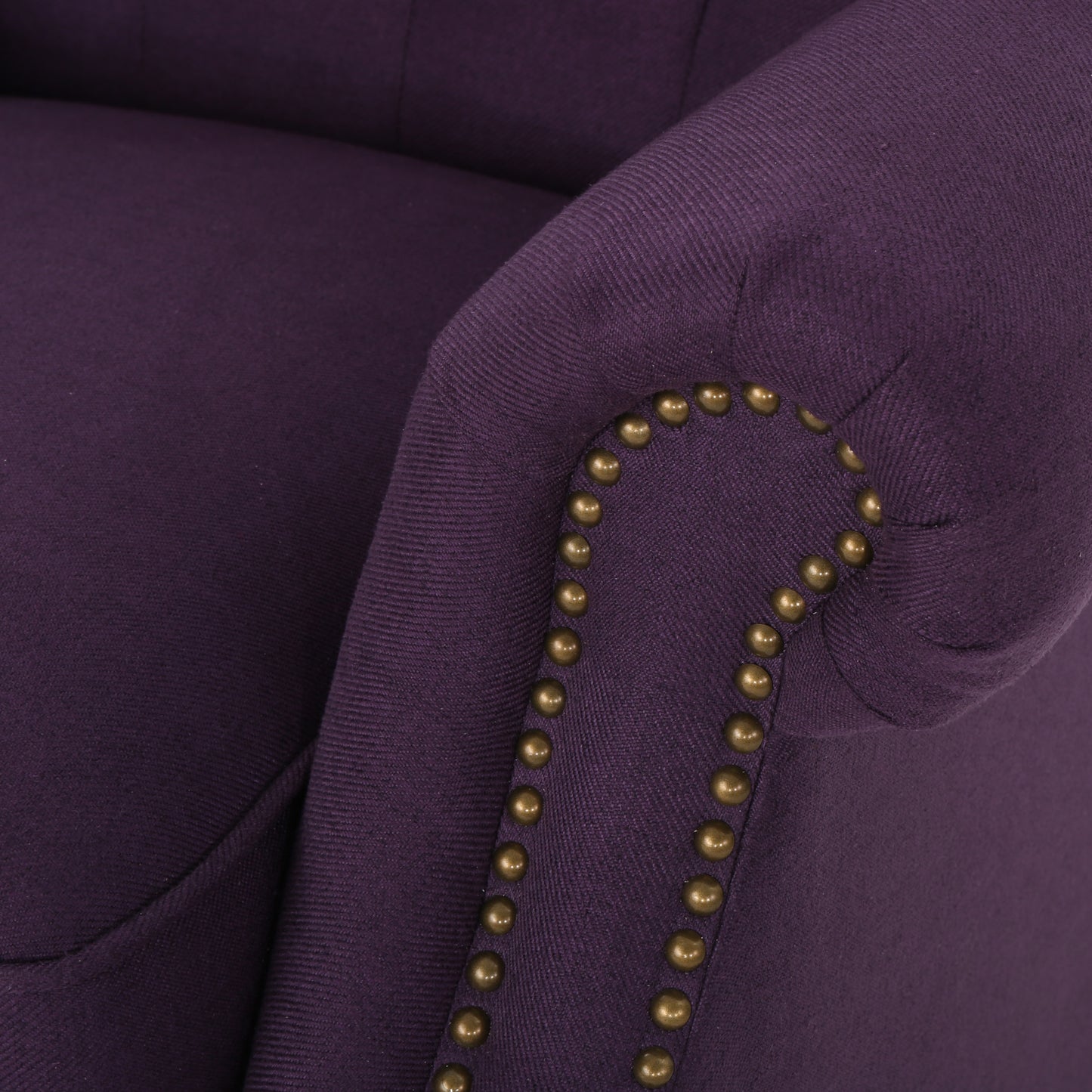 Purple Button Tufted Push Back Recliner