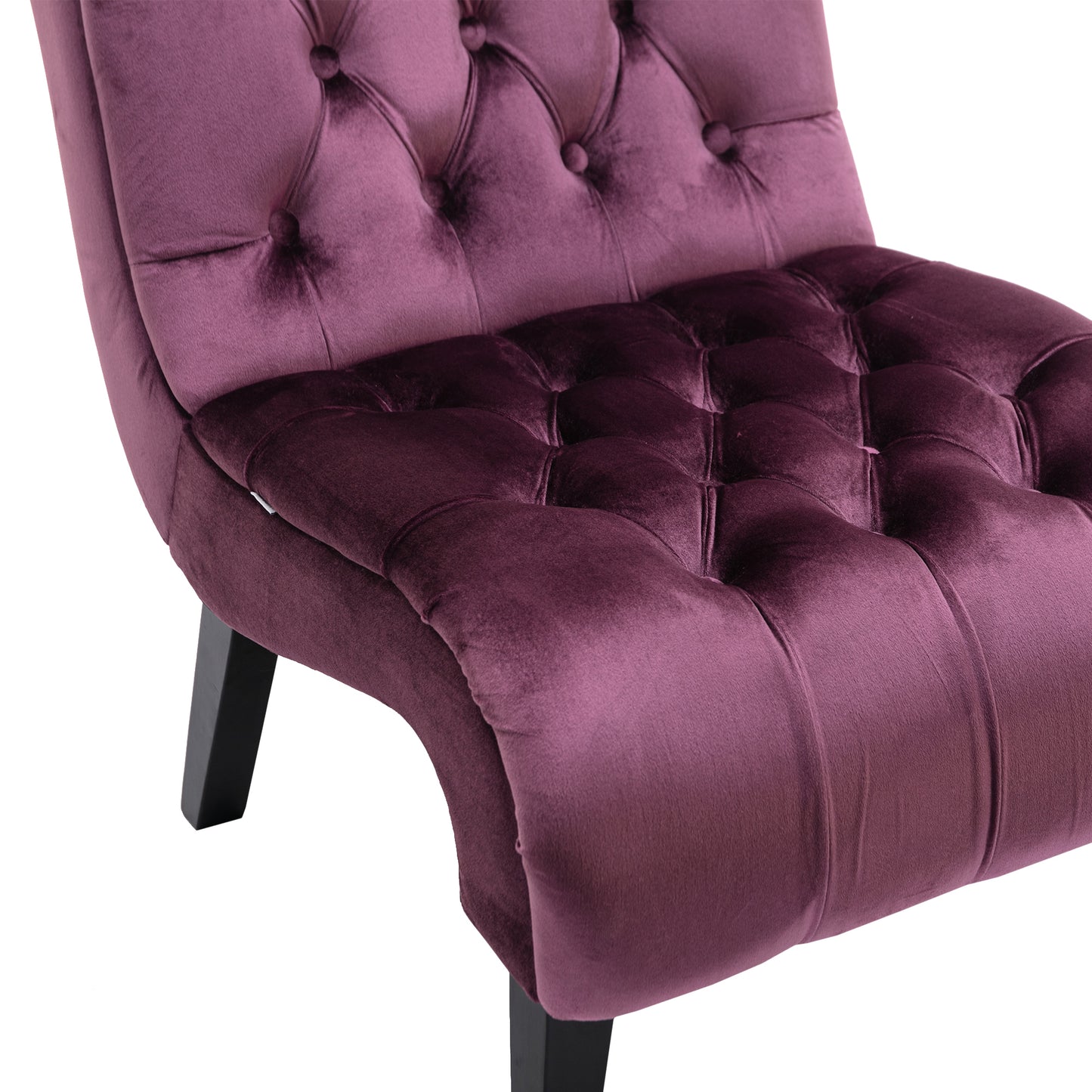 Modern Purple Tufted Velvet Chaise