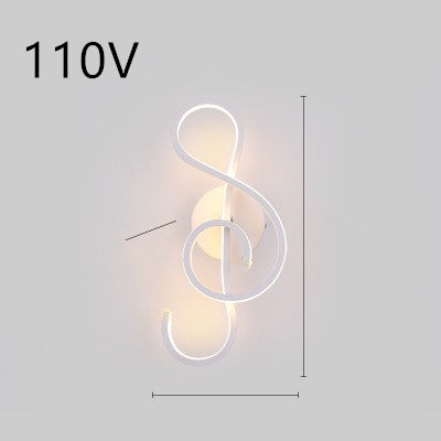 LED wall lamp nordic minimalist bedroom bedside lamp.