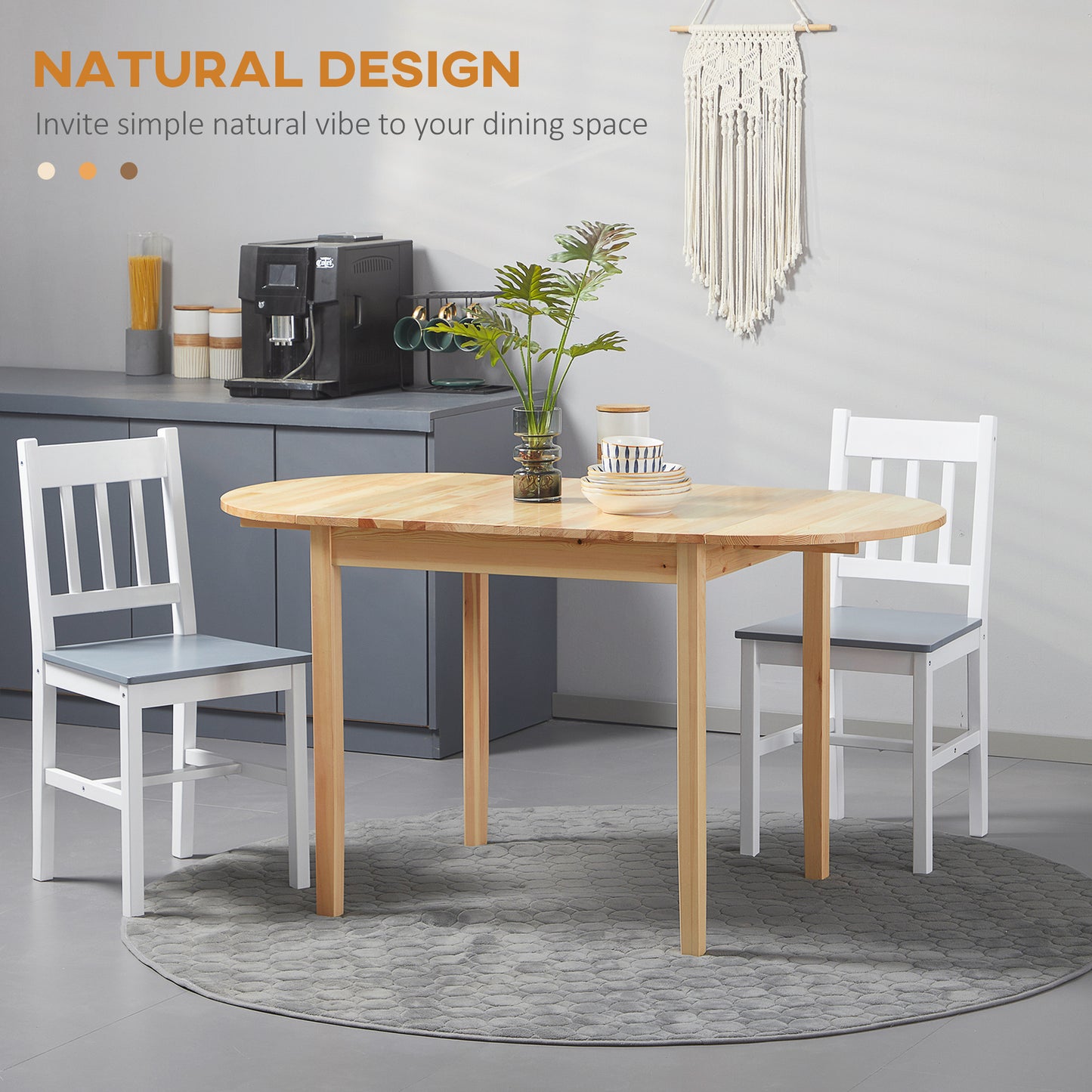 Natural Drop Leaf Table